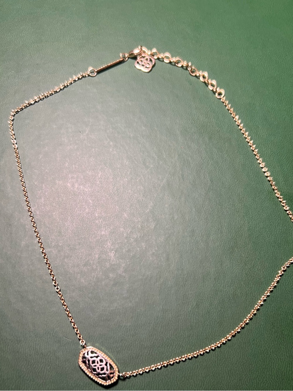 KENDRA SCOTT Delicate Gold and Silver Filigree Pendant Necklace